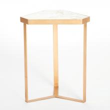  8.82338 - Tri-Hex Table-Gold Leaf-Marble